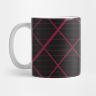 Pink plaid, dark Mug